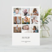 ミニマルモダン |シックシンプルエレガントフォトコラージュ シーズンカード (スタンド正面)