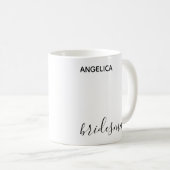 ミニマルモダン タイポグラフィ ウェディング ブライズメイド ギフト コーヒーマグカップ (正面右)