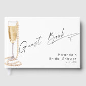 ミニマルモダン パールとプロセッコ ブライダル  ゲストブック (正面)