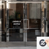 ミニマルモダン ビジネス 手書き ブランディング ウィンドウサイン (オフィスドア)