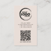 ミニマルモダン – フォトロゴQRコード名刺 名刺 (裏面)
