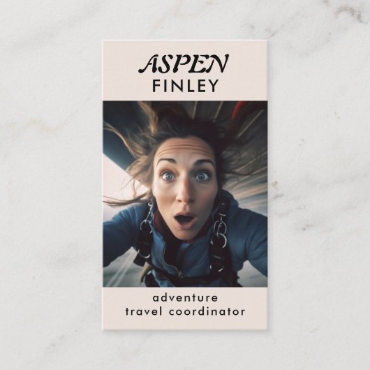 ミニマルモダン – フォトロゴQRコード名刺 名刺 (正面)