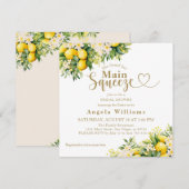 ミニマルモダン メインスクイーズ ブライダルシャワー 招待状 (正面/裏面)