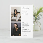 ミニマルモダン 追悼 写真付き葬儀 招待状 (スタンド正面)