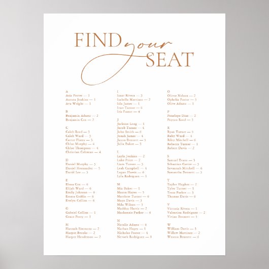 ミニマルモダンAlphoneticが席を結婚探す ポスター (正面)