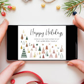 ミニマルモダンChristmas Trees写真 シーズンカード