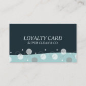 ミニマルモダンDark Blue Cleaning Services ロイヤリティカード (正面)