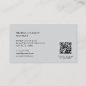 ミニマルモダンDark Blue Cleaning Services 名刺 (裏面)