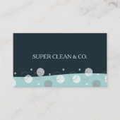 ミニマルモダンDark Blue Cleaning Services 名刺 (正面)