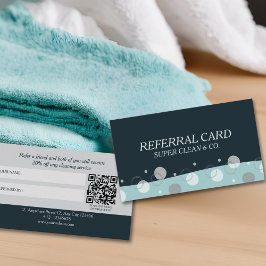 ミニマルモダンDark Blue Cleaning Services 紹介カード