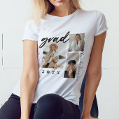 ミニマルモダンGrad Script 3枚の写真卒業 Tシャツ