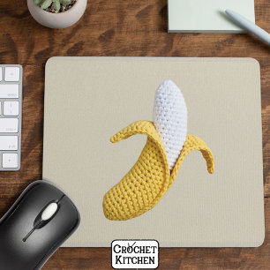 ミニマルモダンGrandmacore Cute Crochet Banana マウスパッド