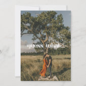 ミニマルモダン'Guess What' 2 Photo妊娠 案内状 (正面)