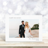 ミニマルモダンHappy Holidays Christmas写真 シーズンカード