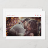 ミニマルモダンJoy White Red写真 シーズンカード (正面/裏面)