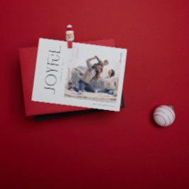 ミニマルモダンJoyful Family Photo Christmas シーズンカード