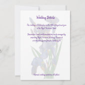 ミニマルモダンPurple Iris Save the Date 結婚's 招待状 (裏面)