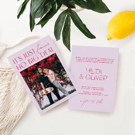 ミニマルモダンPurples Digital Photo結婚's Invite 招待状