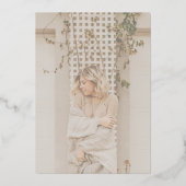 ミニマルモダンType Sear Cream Overlay Grad Photo 箔招待状 (裏面)