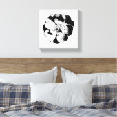 ミニマルモノクロ拡大キャンバス印刷 キャンバスプリント (インサイチュ (寝室))