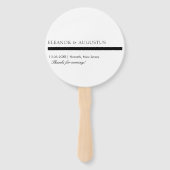 ミニマルモノグラエレガントムモダンブラック結婚ズ ハンドファン (裏面)