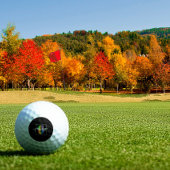 ミニマルモノグラムのイニシャル文字Cブラック ゴルフボール