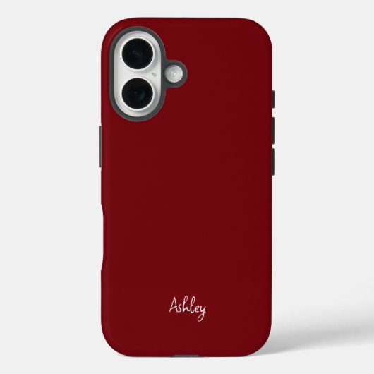 ミニマルモノグラムのエレガントさくらんぼ赤 Case-Mate iPhoneケース (裏面)