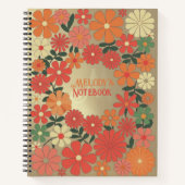 ミニマルモノグラムのム8.5インチx 11インチスパイラルノートブック ノートブック (正面)