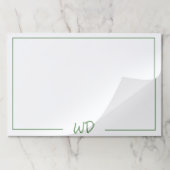 ミニマルモノグラムのモダンイニシャル ペーパーパッド (折り畳み)