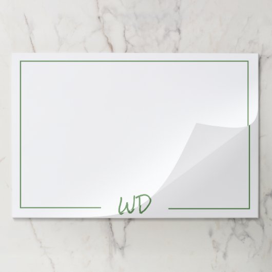 ミニマルモノグラムのモダンイニシャル ペーパーパッド (折り畳み)