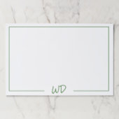 ミニマルモノグラムのモダンイニシャル ペーパーパッド (正面)