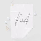 ミニマルモノグラムのリストのプレーンモダン名 ゴルフタオル (インサイチュ)