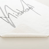 ミニマルモノグラムのリストのプレーンモダン名 シェルパブランケット (3/4)