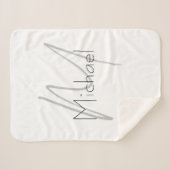 ミニマルモノグラムのリストのプレーンモダン名 シェルパブランケット (正面(横))