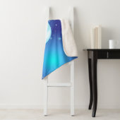 ミニマルモノグラムのリズム青のキラキラの背景 シェルパブランケット (インサイチュ)