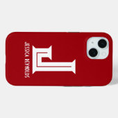 ミニマルモノグラムレッド Case-Mate iPhoneケース (裏面 (横))