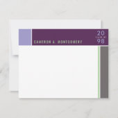 ミニマルモンドリアンモダンカラーブロックの卒業 サンキューカード (正面)