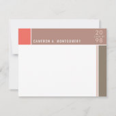 ミニマルモンドリアンモダンカラーブロックの卒業 サンキューカード (正面)