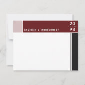 ミニマルモンドリアンモダンカラーブロックの卒業 サンキューカード (正面)