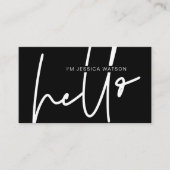 ミニマルユニークスモダン・モノグラム・ロゴ白黒 名刺 (正面)