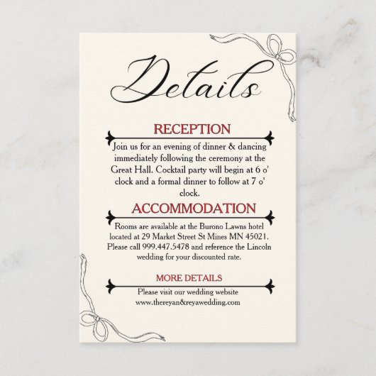 ミニマルユニークス結婚詳細 エンクロージャーカード (正面)