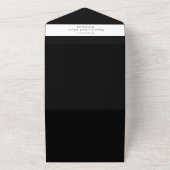 ミニマルユニークモダンお祝い オールインワン招待状 (外側)