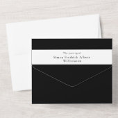 ミニマルユニークモダンお祝い オールインワン招待状 (裏面)