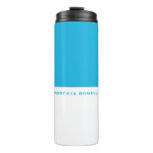 ミニマルユニークモダンリストの青い白の名前を追加 タンブラー (正面)