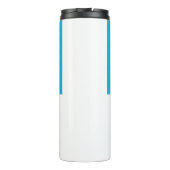 ミニマルユニークモダンリストの青い白の名前を追加 タンブラー (裏面)