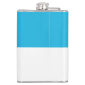 ミニマルユニークモダンリストの青い白の名前を追加 フラスク (裏面)