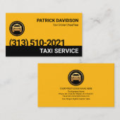 ミニマルユニークリストイエローブラックレイヤタクシードライバー 名刺 (正面/裏面)