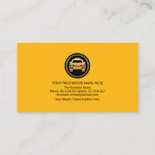 ミニマルユニークリストブラックイエローレイヤタクシードライバー 名刺 (裏面)