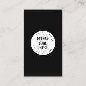 ミニマルユニークリストブラックソーシャルメディアQrコード 名刺 (裏面)