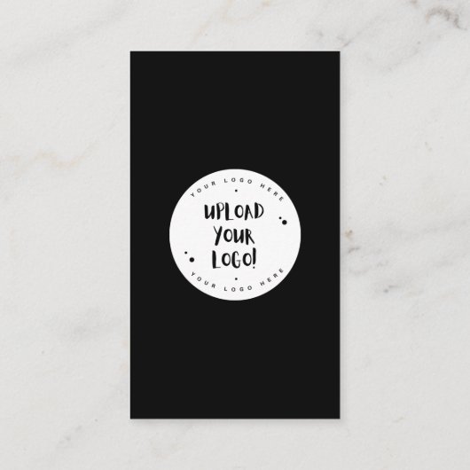 ミニマルユニークリストブラックソーシャルメディアQrコード 名刺 (裏面)